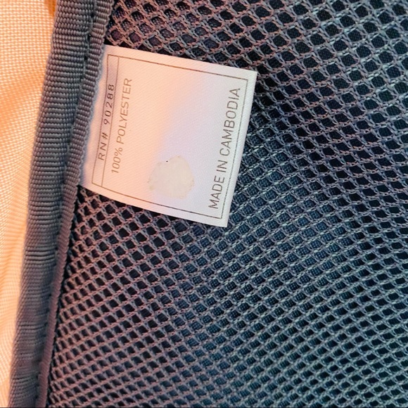 Adidas Orange Front White Logo Detail Adjustable Strap Zip Up Closure Backpack - Picture 13 of 13